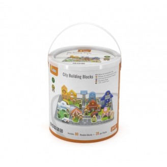 مكعبات بناء المدينة ( 100 قطعة ) مع فرشه : 25*22سم