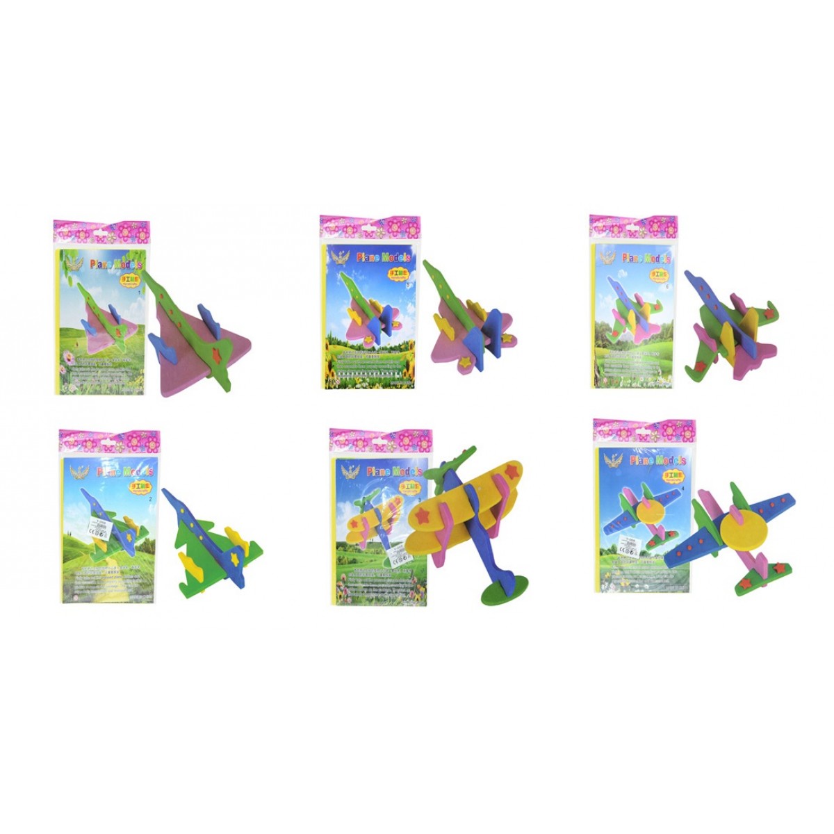 لعب تحدي - تركيب الطائرة منوع  مجموعة 6 - فوم